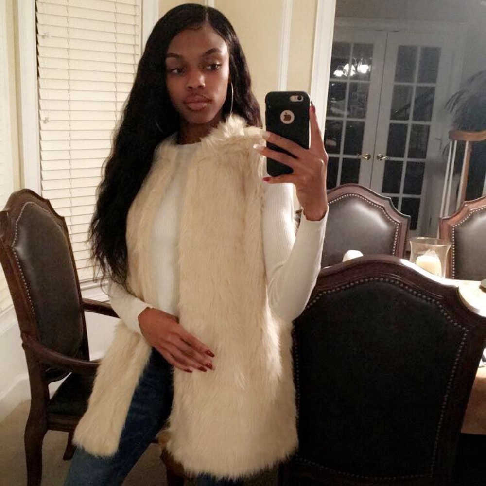 Faux fur vest